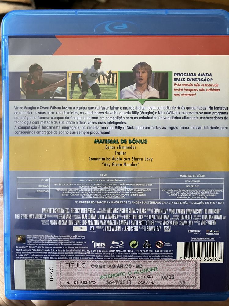 Os Estagiários [blu-ray] VERSÃO NÃO CENSURADA