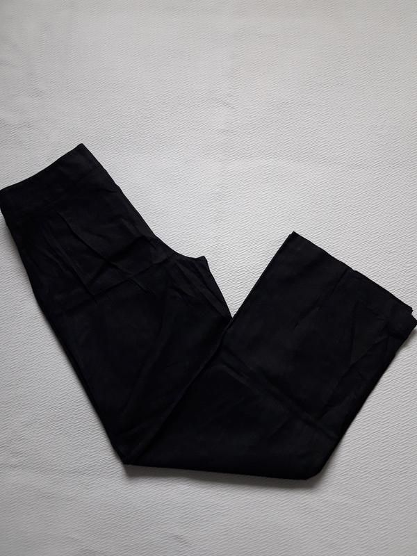 Незрівнянні лляні штани прямого крою m&s чорного кольору