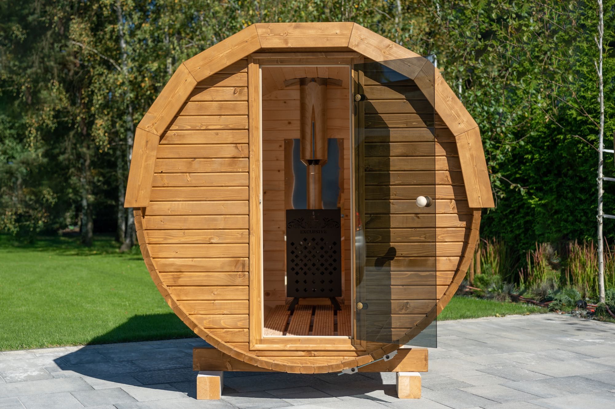 Sauna Ogrodowa 2m Beczka Ruska Bania  Dowolna Konfiguracja Cenowa