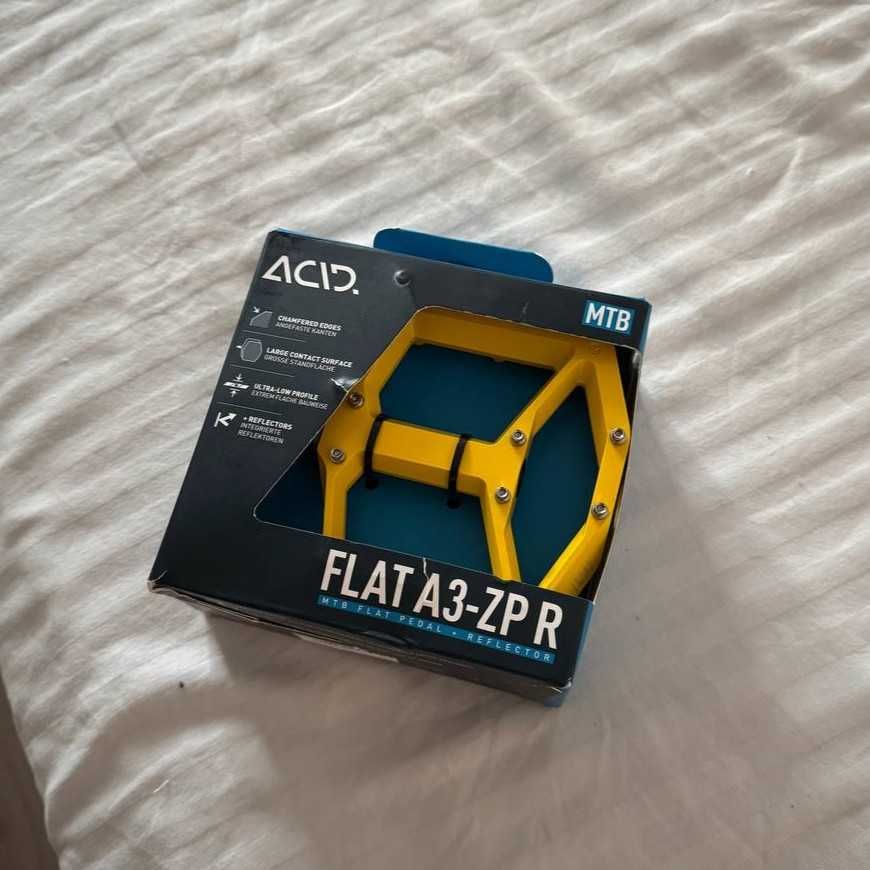 Педалі ACID Flat A3-ZP (CUBE) жовті