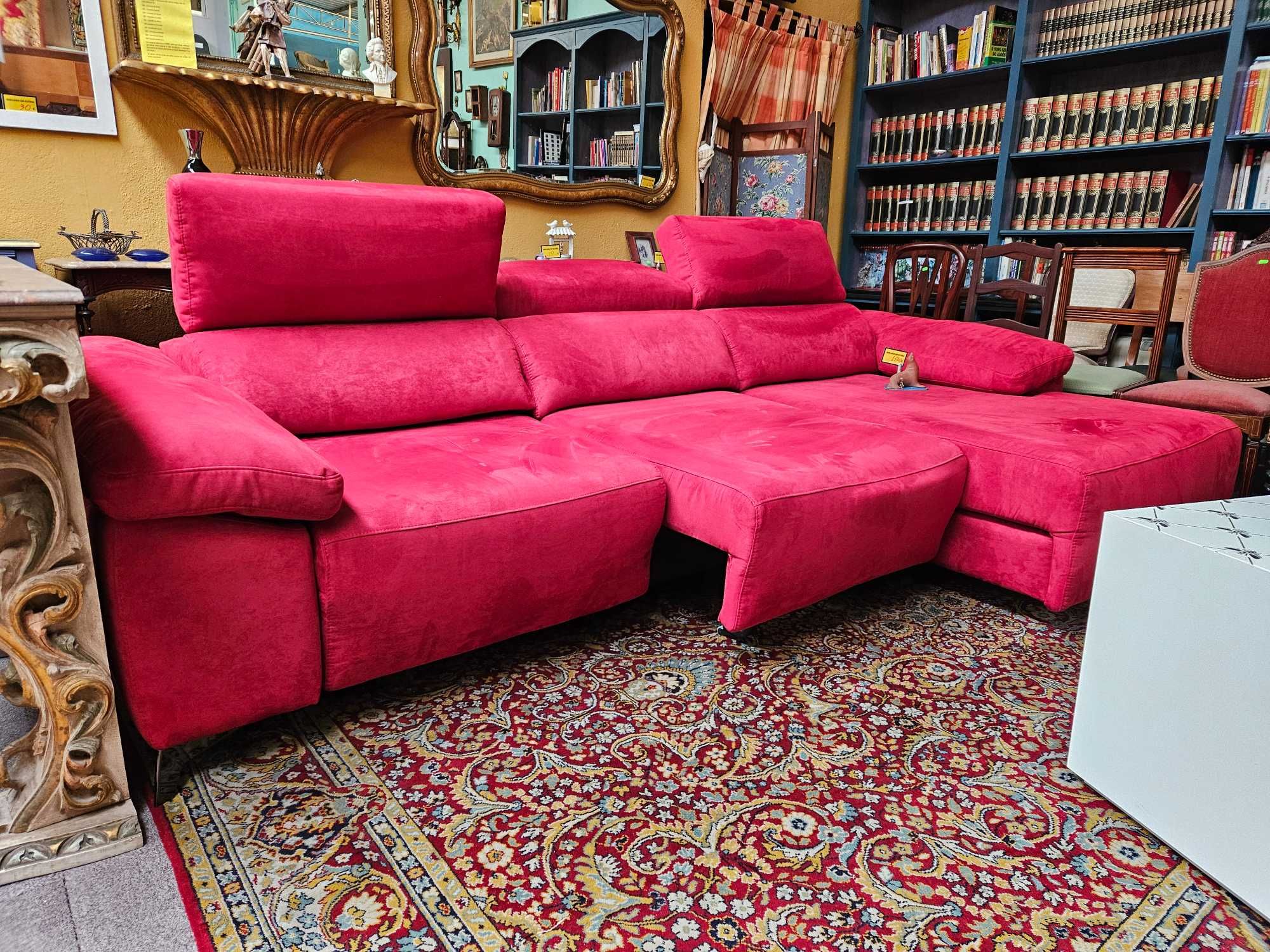 Grande sofá chaise long elétrico - óptimo estado e qualidade