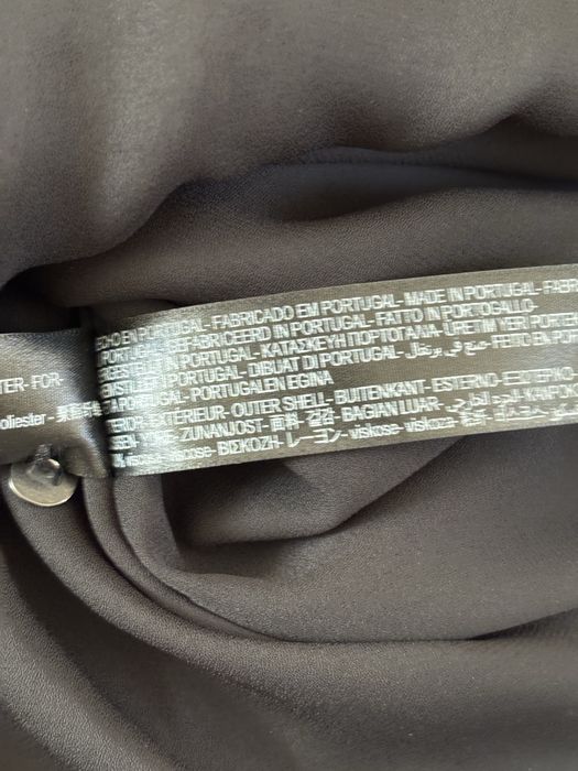 Sukienka długa midi Massimo Dutti rozmiar S wiskoza szara czarna