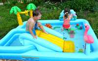 Надувная горка с бассейном -идеальное развлечение для детишек в летний