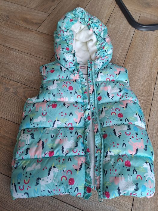 Bezrekawnik kamizelka dziewczęca ciepla 122/128