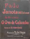 Partitura: Fado Janota (Miliciano) "Ovo de Colombo" - Th. Del-Negro