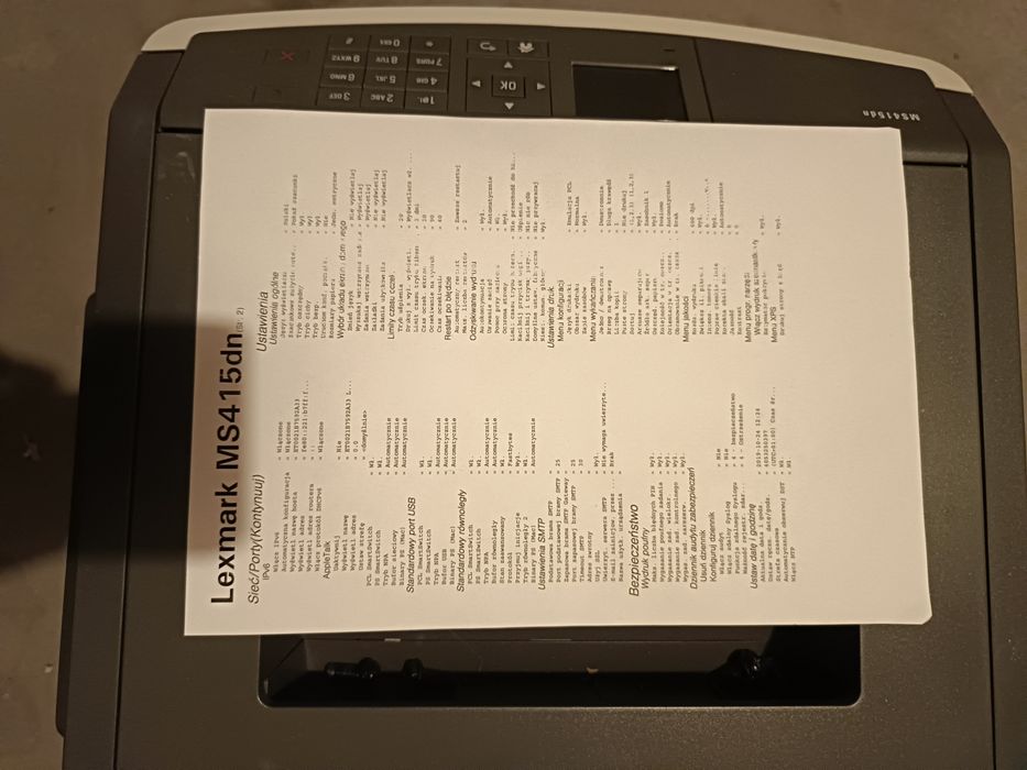 Drukarka lexmark ms415dn uszkodzona