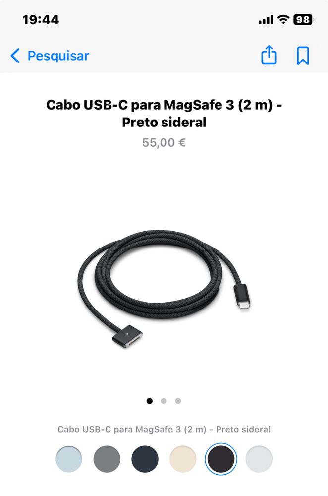Cabo Apple USB-C para Magsafe 3