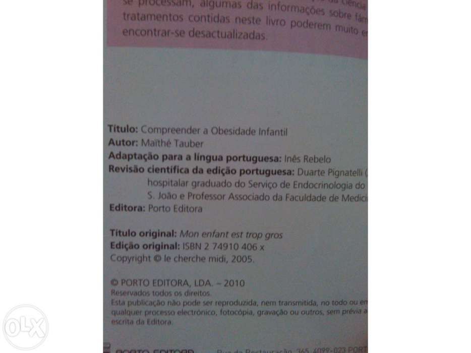 Livro Compreender a Obesidade Infantil