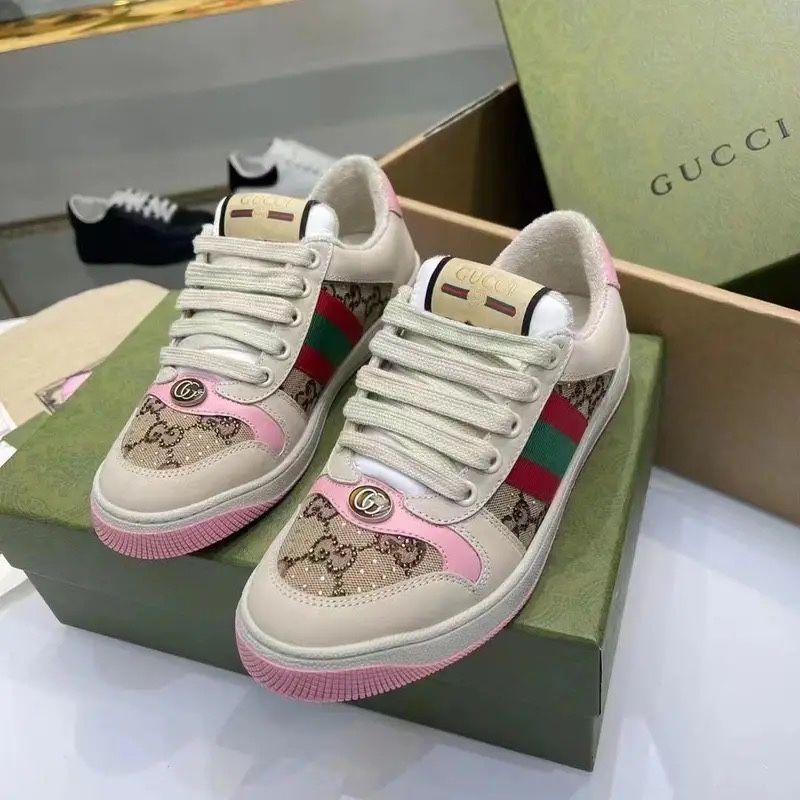 Кросівки gucci на 24.5 см сині рожеві беж