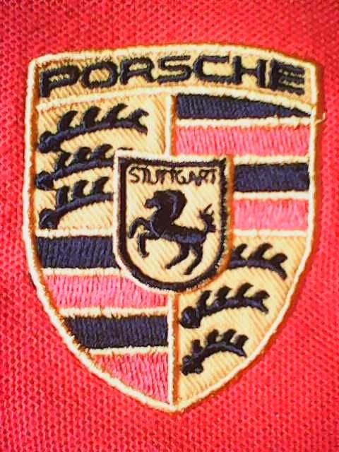 koszulka porsche 4 loga czerwona ladna rozmiar l duzo zdjec