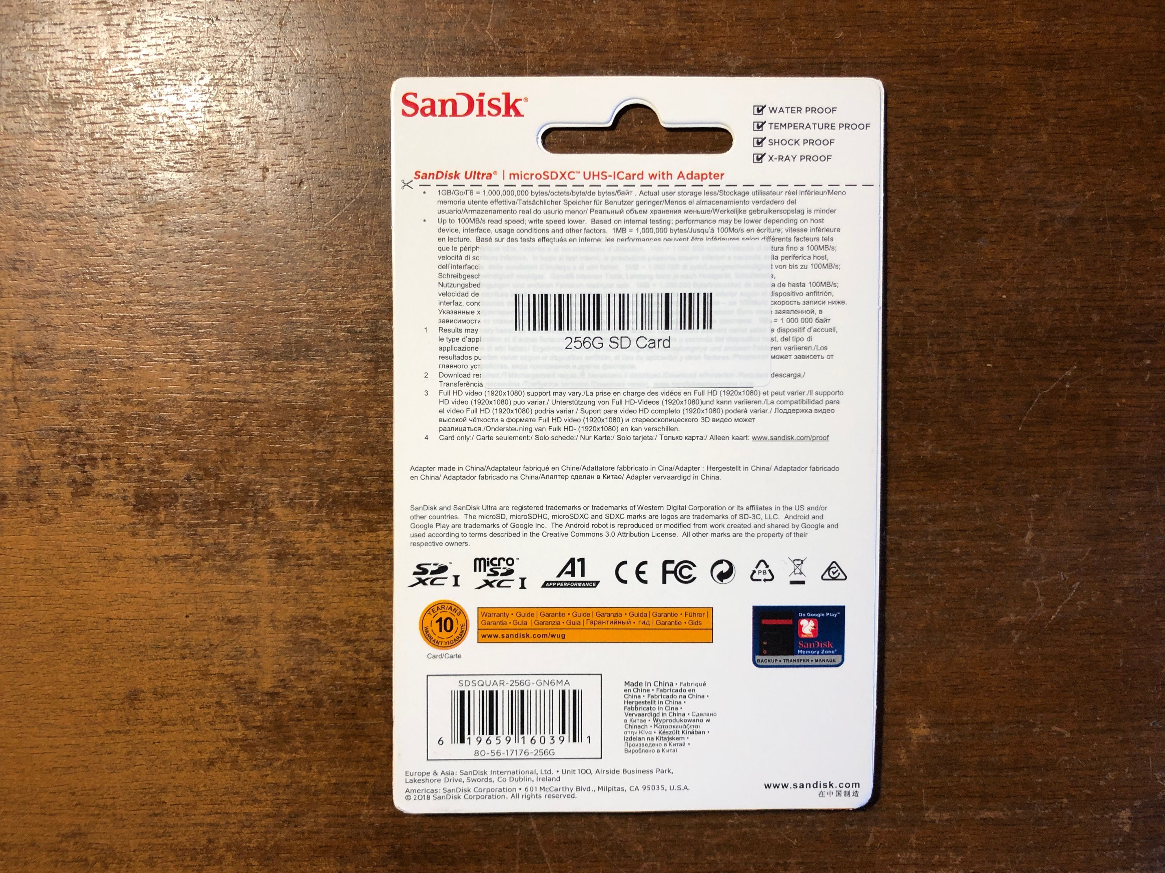 карта пам"яті SanDisk Ultra MicroSD Card 256gb Original