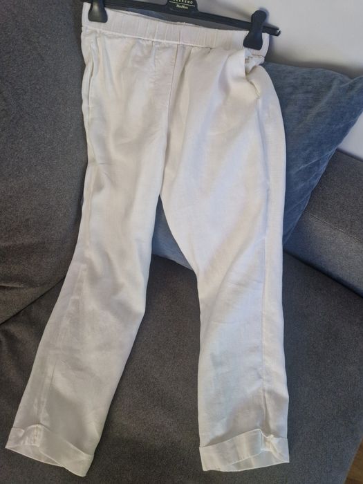 Брюки лляні, білі, peserico, розмір 42IT