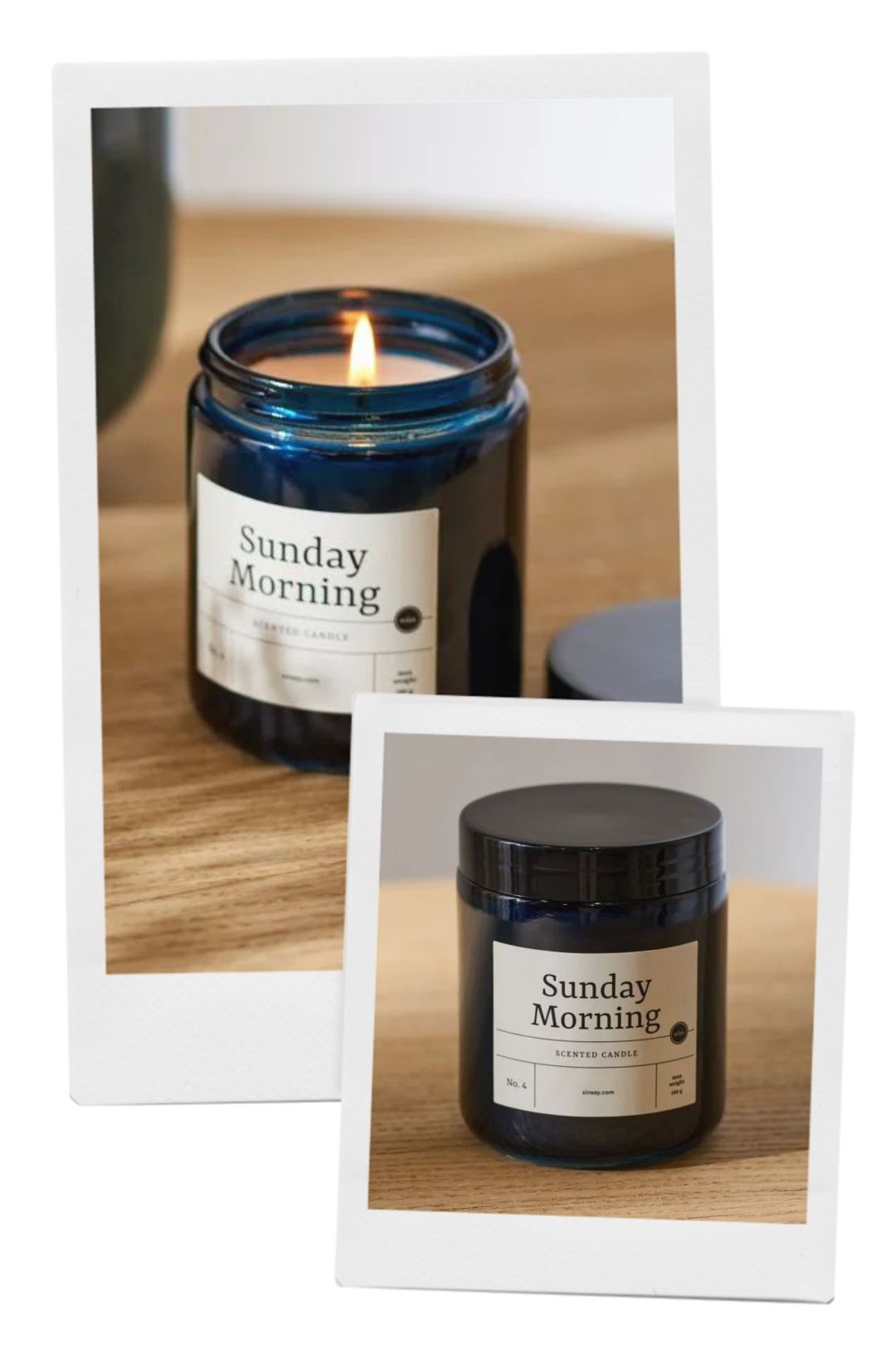 Ароматична скляна свічка Sunday Morning олія кедрового дерева інтер'єр