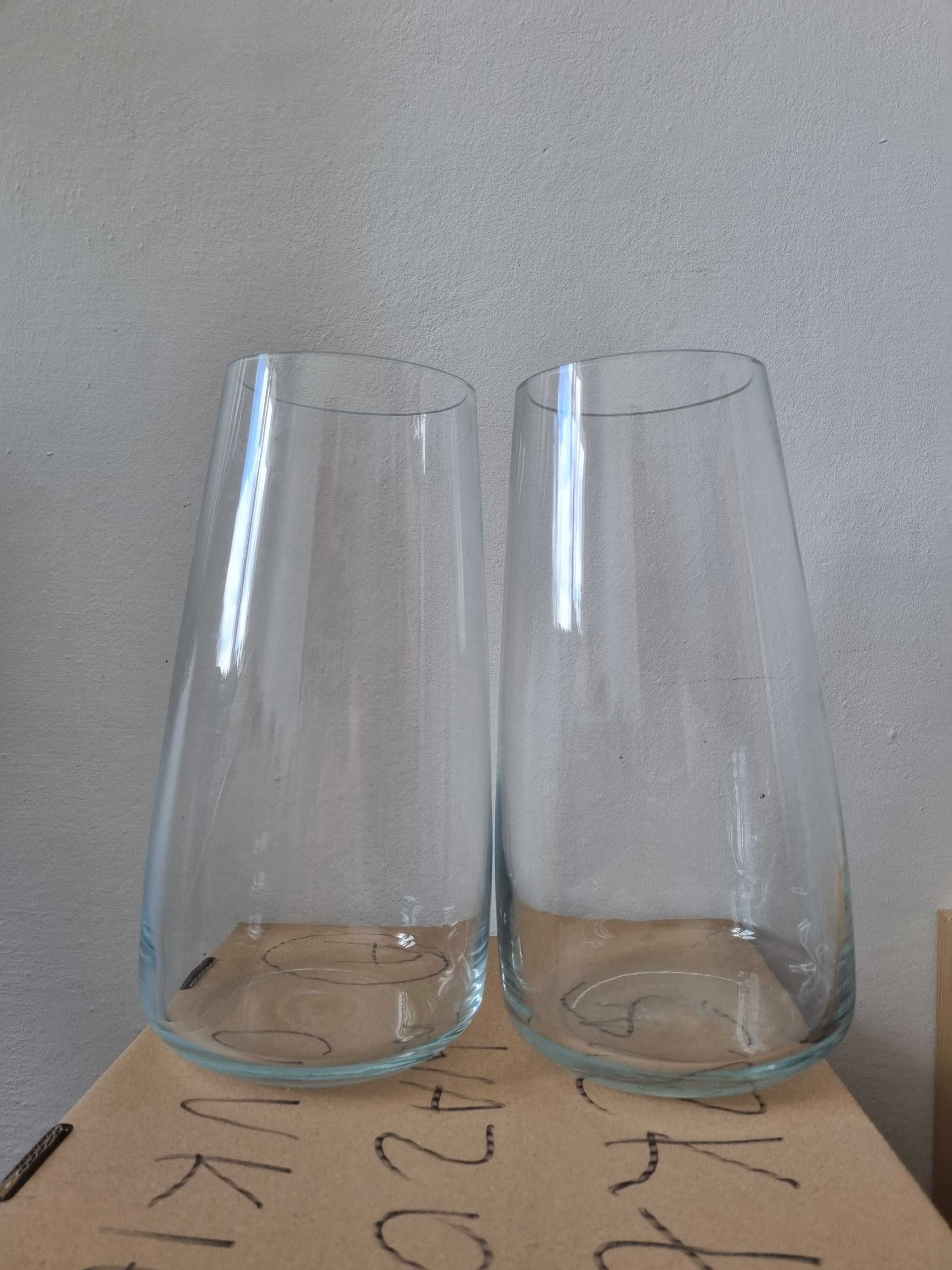 2 x duży wazon szklany BERÄKNA ikea 45 cm szkło bezbarwne