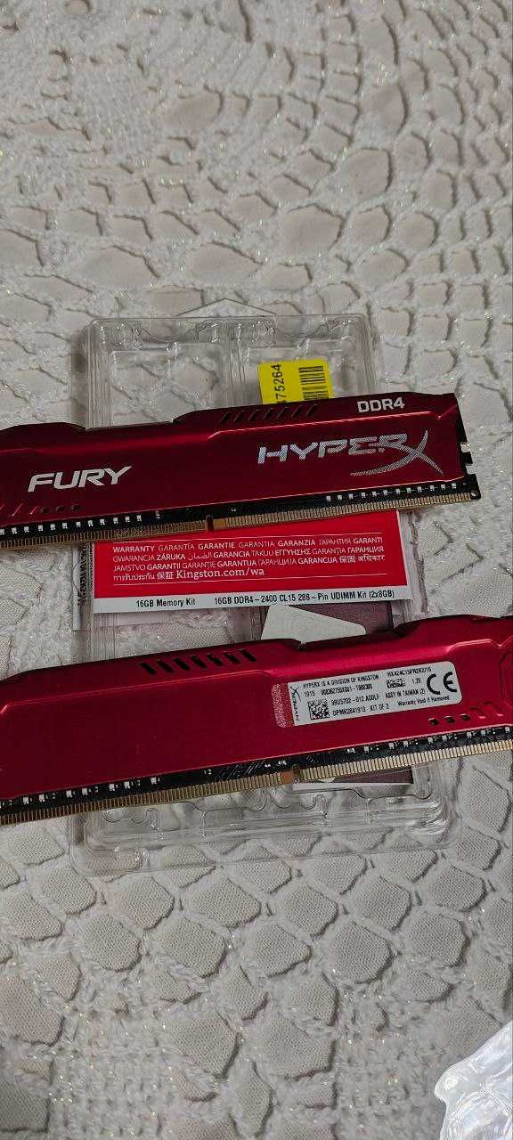 Оперативная память 16gb_DDR 4_2400_HyperX Kingston