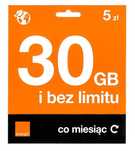 Karta startowa ORANGE PL FREE 5PLN 30GB