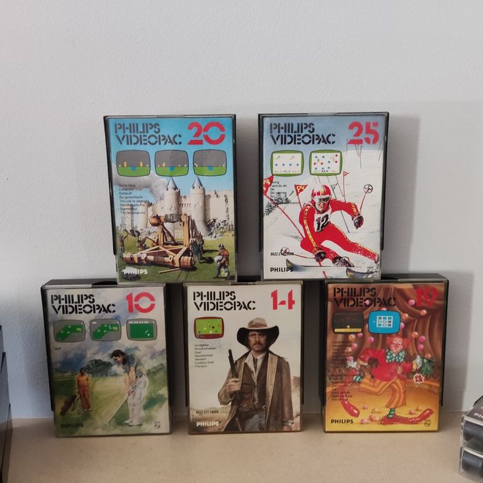 Conjunto de 12 jogos para Philips Videopac (coleção, vintage)