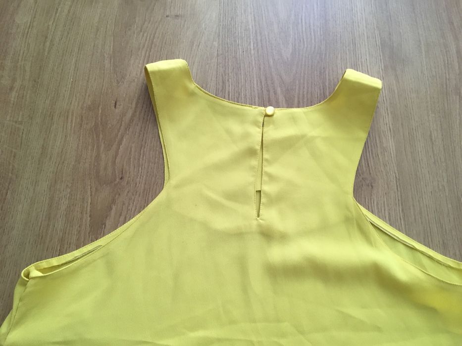 Żółta damska bluzka na lato odsloniete ramiona 38/M