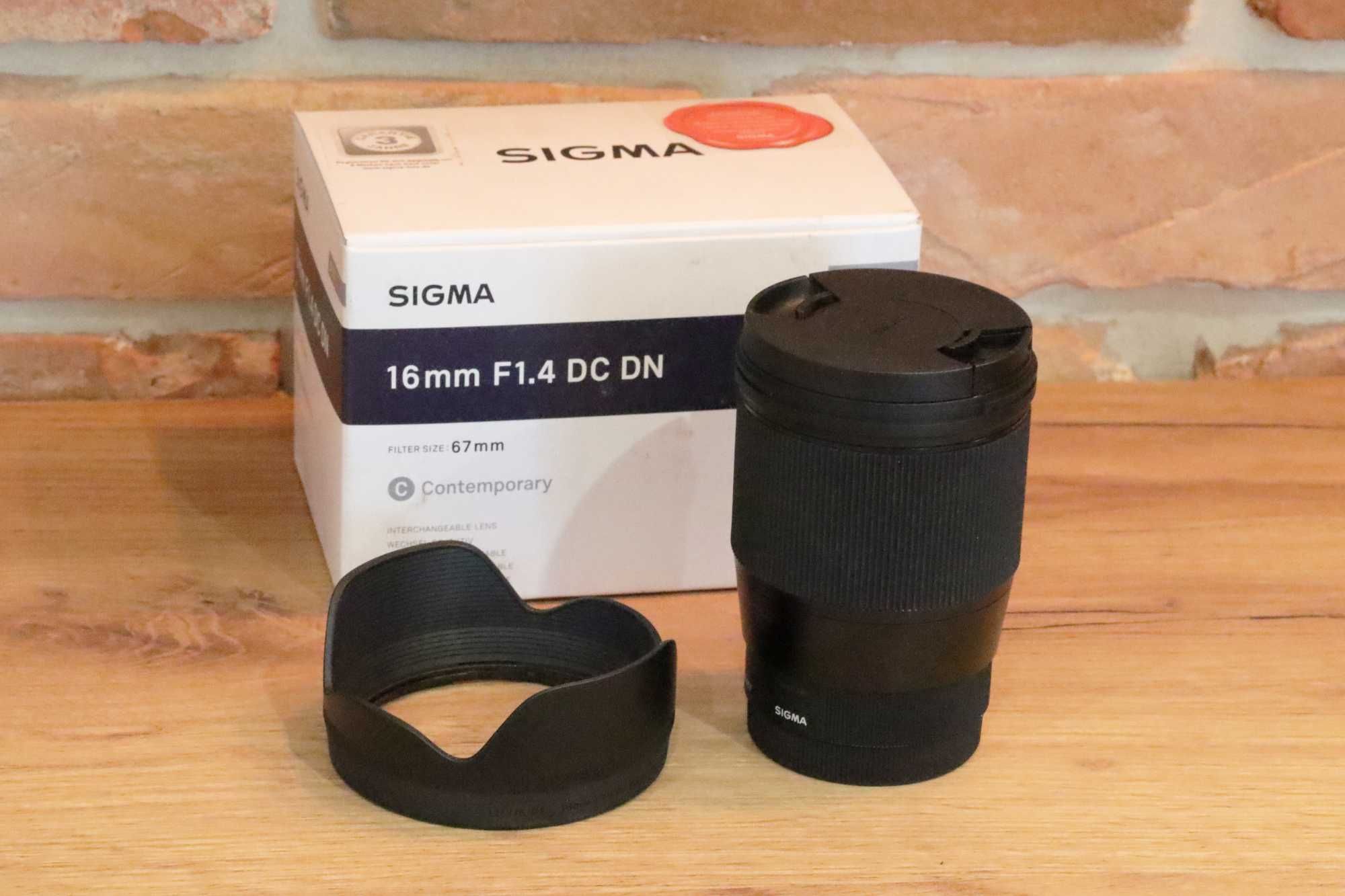 Obiektyw SIGMA 16MM F1.4 DC DN Canon EF-M - jak nowy!