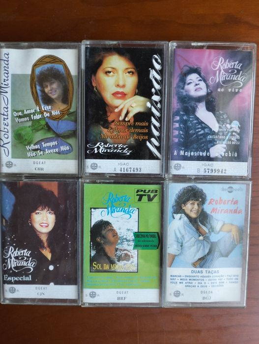 6 antigas K7's Roberta Miranda