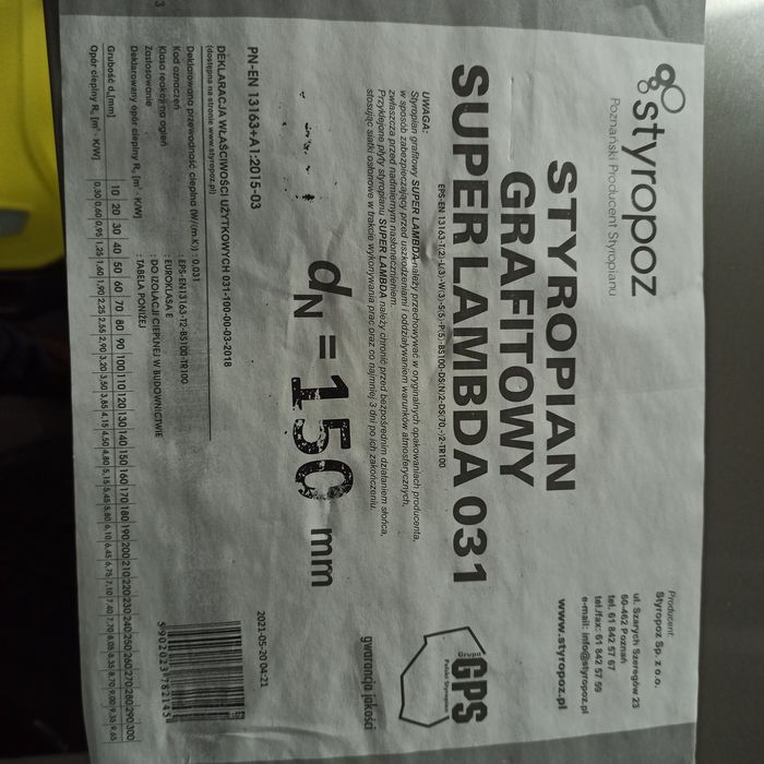 Styropian grafitowy 15 cm po budowie