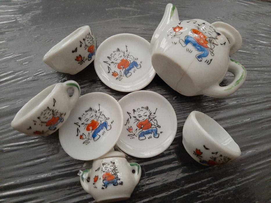 Conjunto de Louça Vintage para Crianças Japan