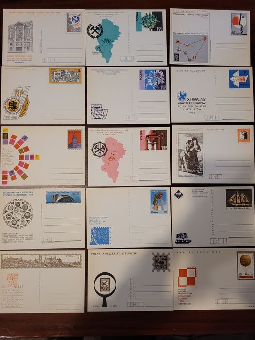 Pocztówki kolekcjonerskie Wystawy Filatelistyczne