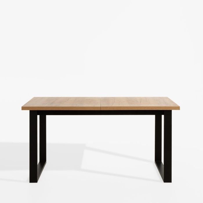 Zestaw Stół + 4 krzesła stół Loft rozkladany metalowe nogi dąb złoty