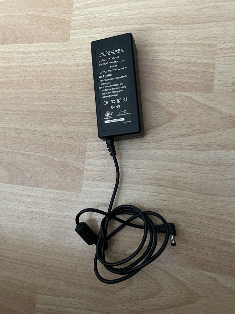 Sprawny Zasilacz AC/DC adapter 12V 3A JWT-12030 5,5x2mm ładowarka