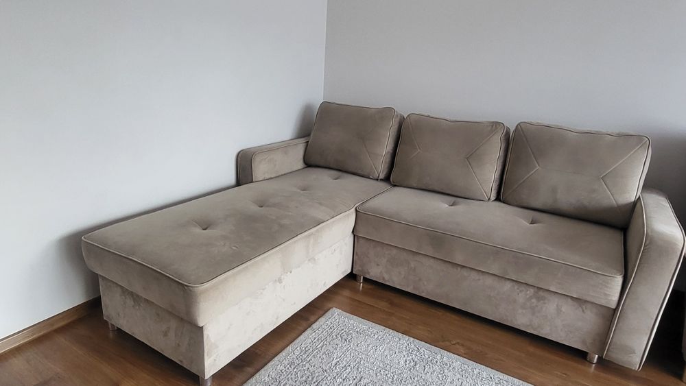 Narożnik z funkcją spania , 2 pojemniki