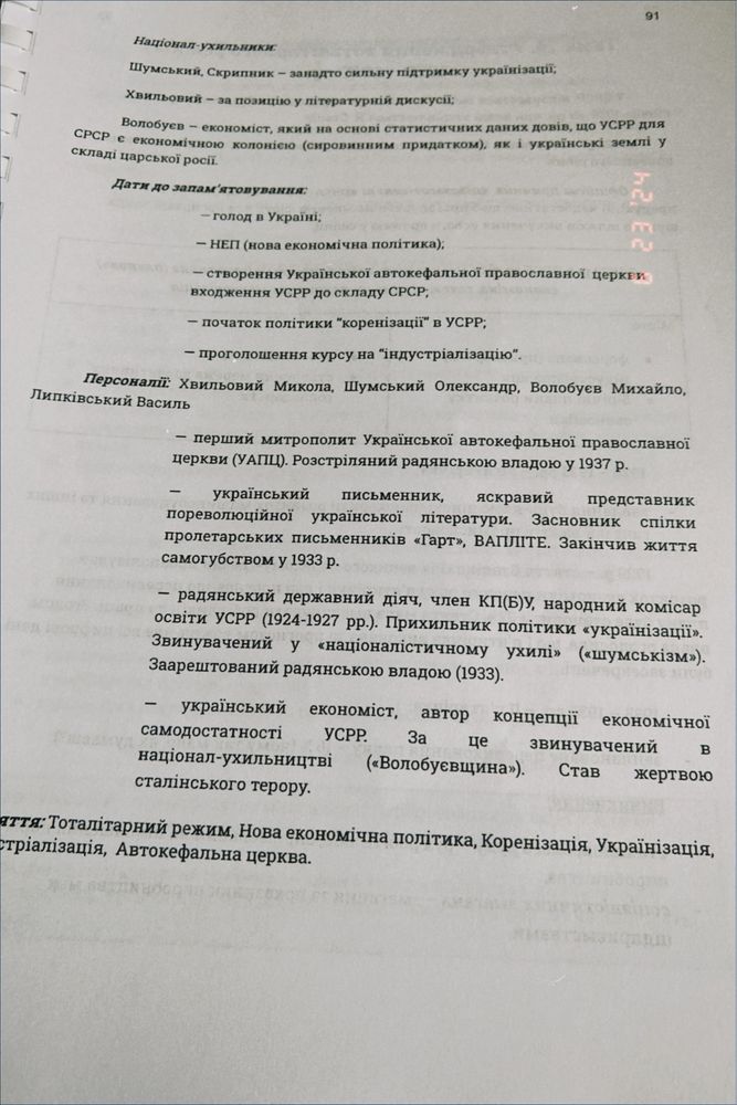 Зошит з історії України