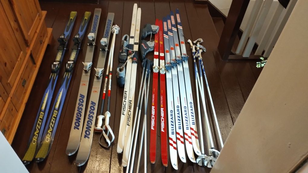 Narty biegowe Blizzard Wizard i Fischer Crown oraz salomon