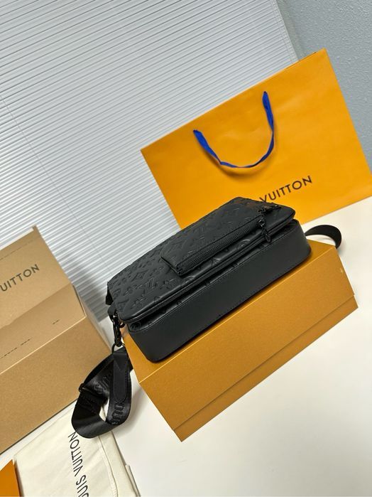 Louis Vuitton trio 3v1 messenger сумка кожаная черная 3в1