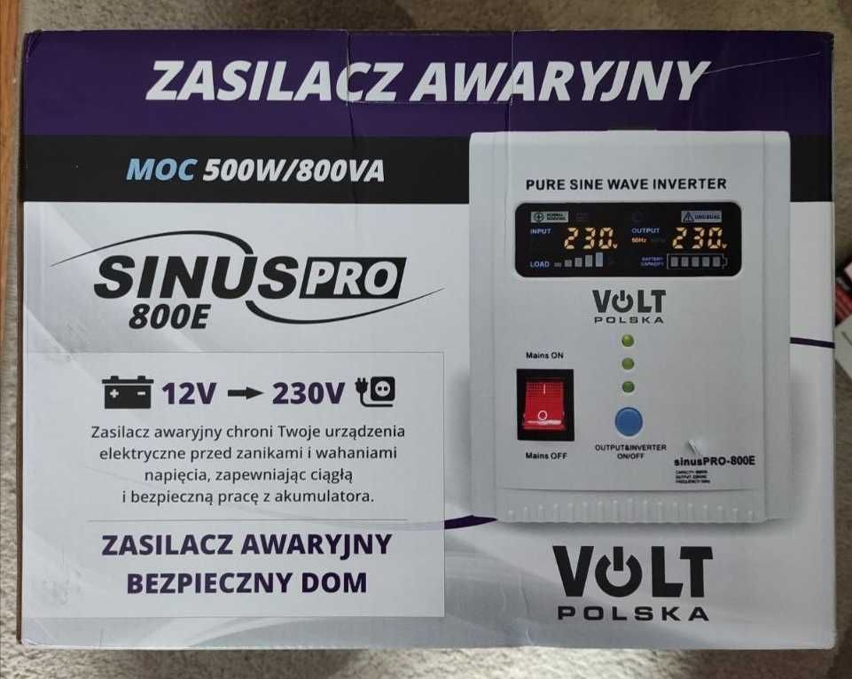 ИБП для котла с правильной синусоидой Volt Polska SINUSPRO-800E