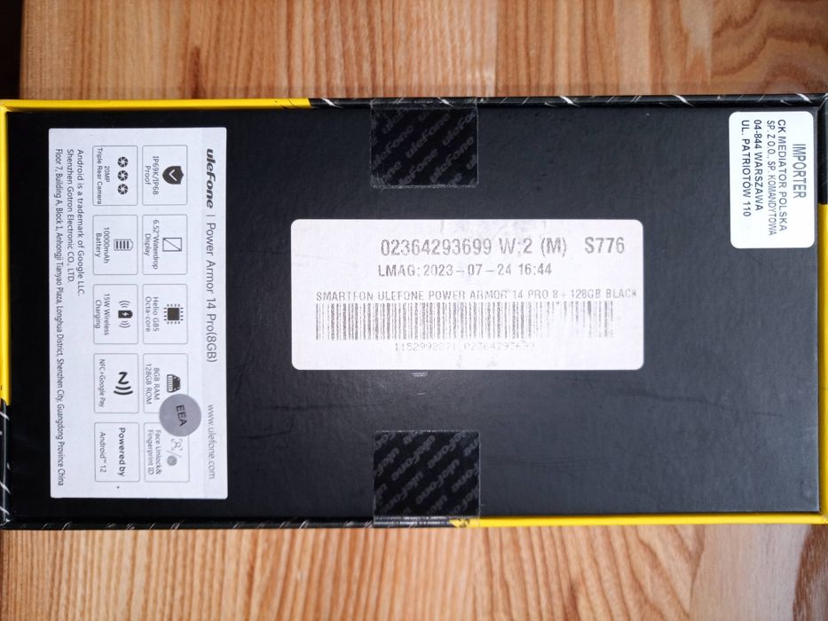 Smartfon ulefone Power Armor 14,  8 GB RAM, 128 GB ROM