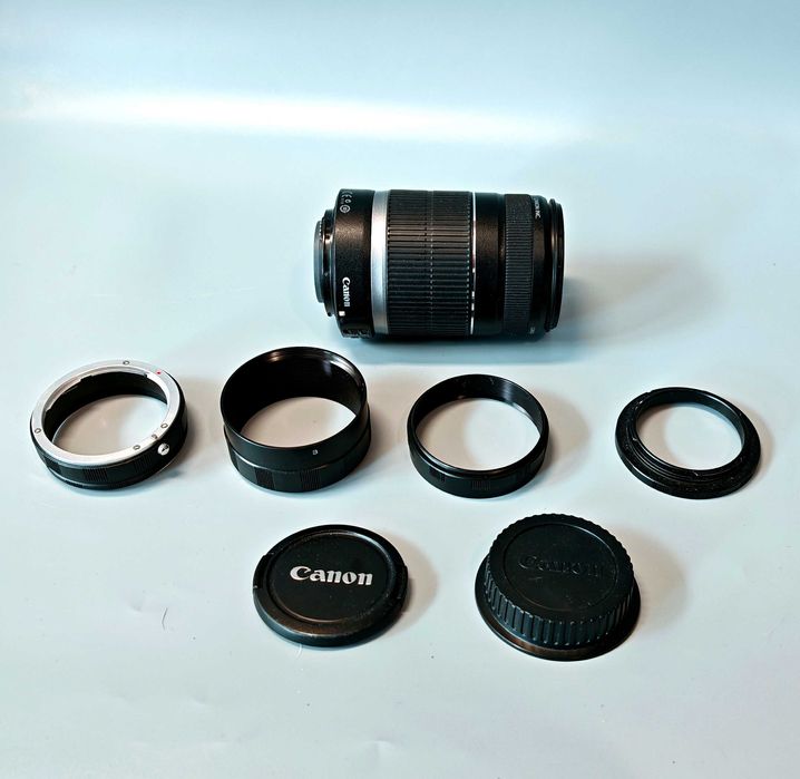 Obiektyw Canon EF-S 55-250mm 1:4-5,6 IS Super Zoom 2x Dekle 4 Adaptery