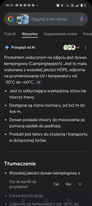 Mata , dywan , podłoga kempingowa