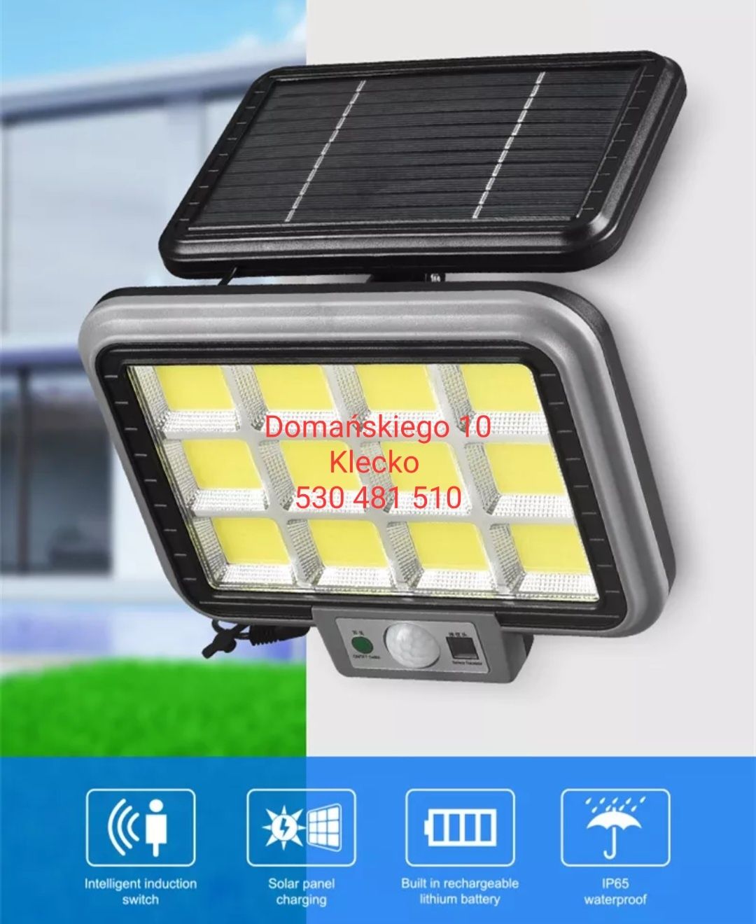 Lampka solarna 150 w z panelem 5m Sklep Gwarancja