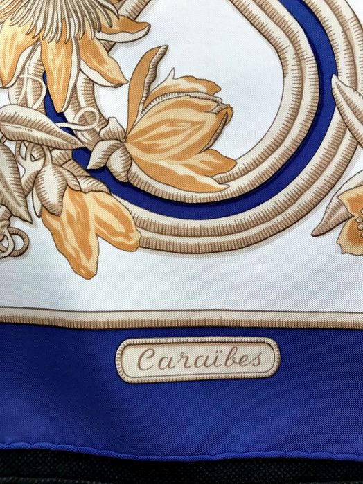 HERMES PARIS CARAIBES люксовый шелковый платок оригинал