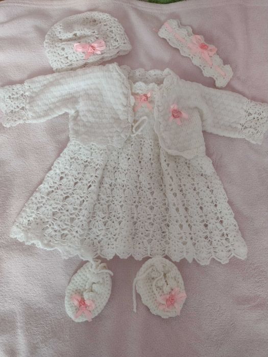 Koronkowy zestaw do chrztu