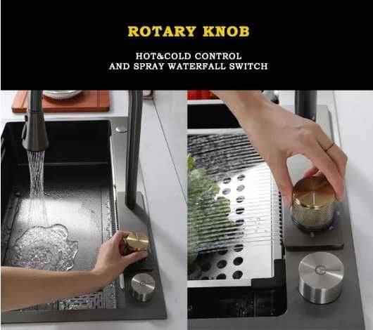 Lavatório de luxo com complementos em inox