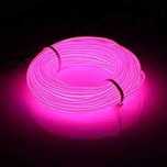 Oświetlenie samochodowe el wire neon 3m Różowy kolor