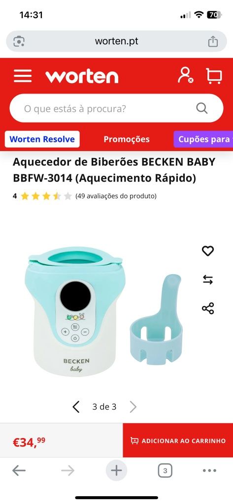 Aquecedor de biberões