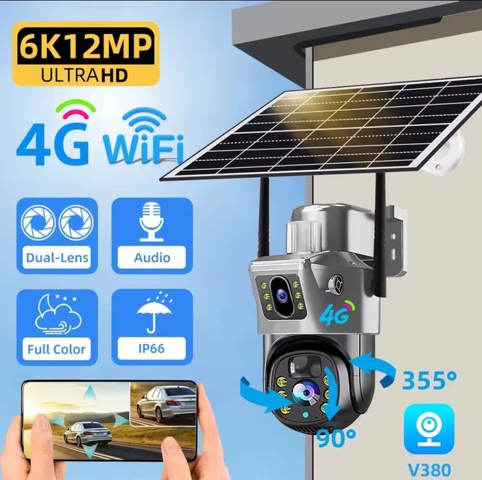 Câmera solar 4G 2 lentes