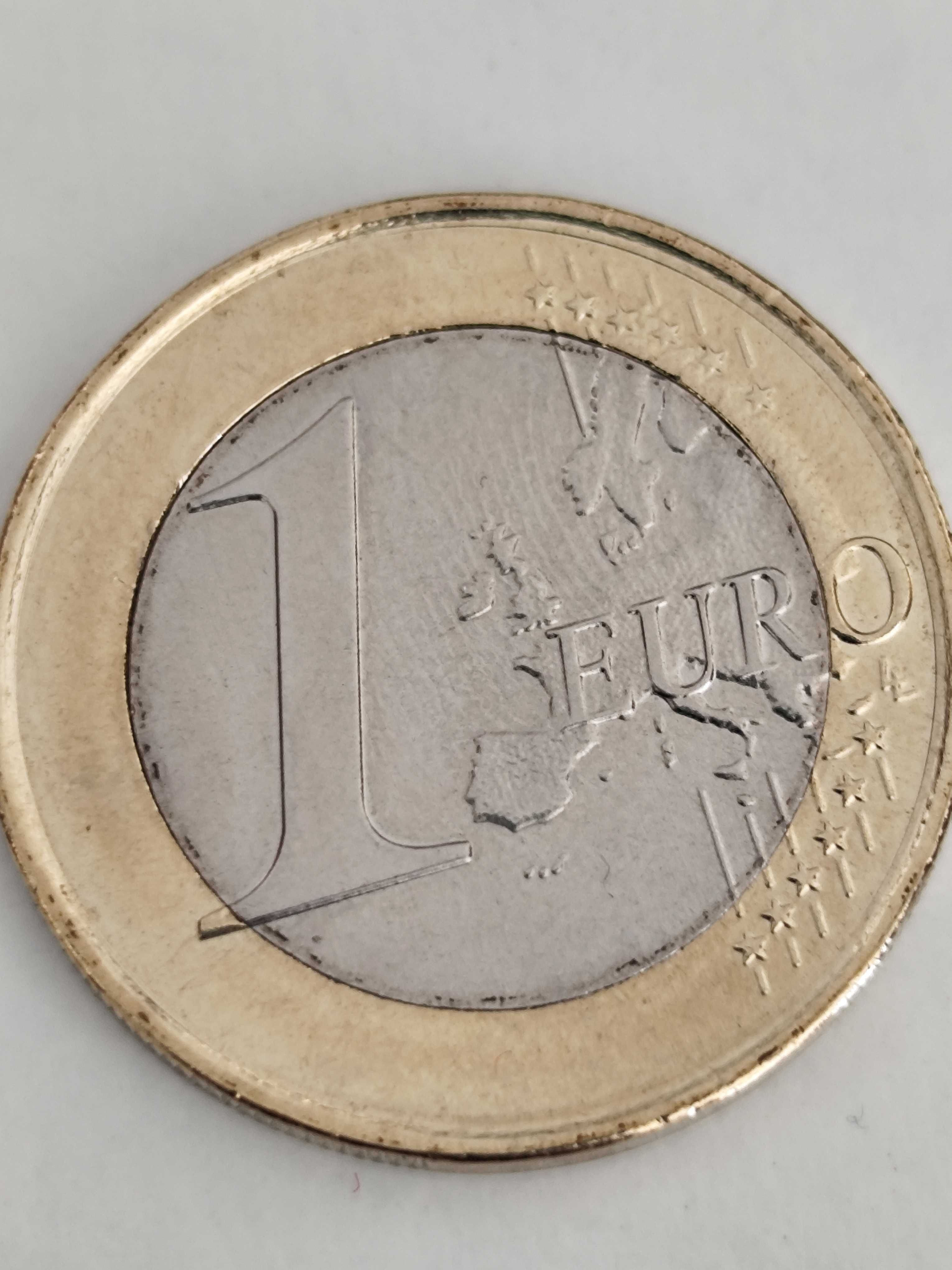 Moeda de Portugal 1€ ano 2024 com defeito nos n.s 2 e 4