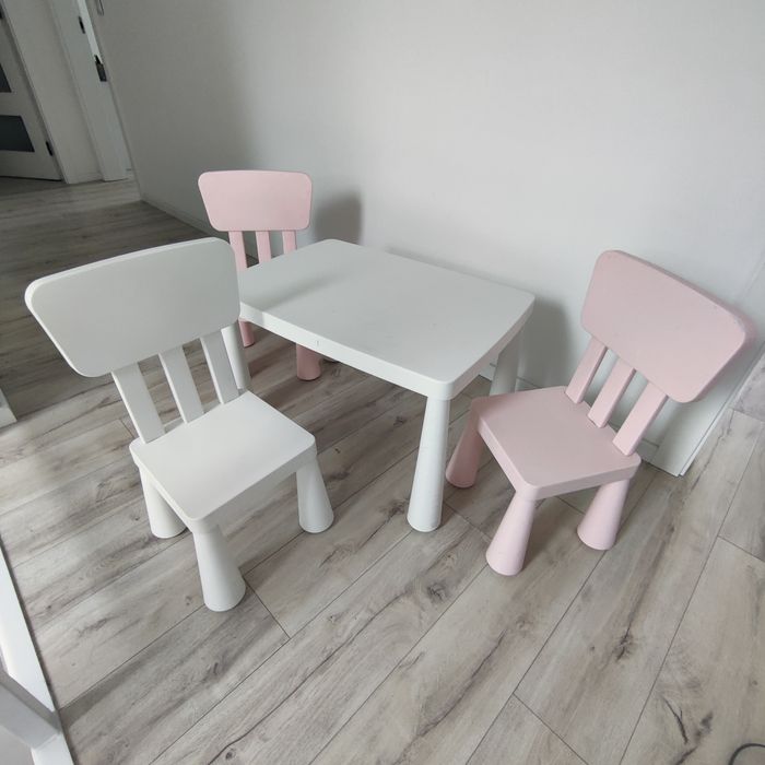 Mamut stolik i 3 krzesła