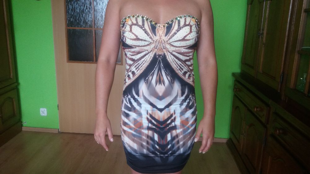 Sukienka Fasardi sexy Sylwester wesele S/M 36, 38