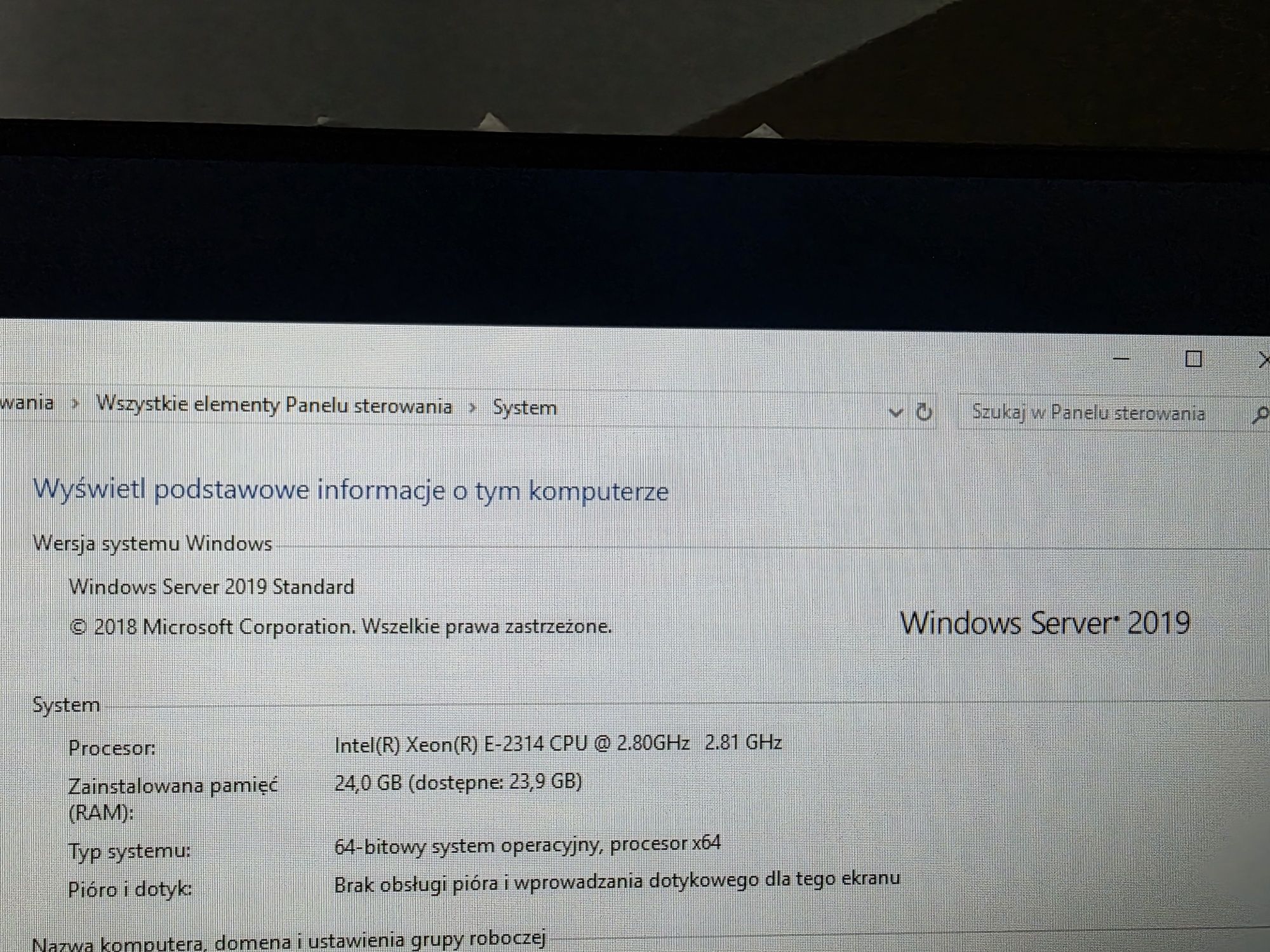 Dell windows serwer 2019
