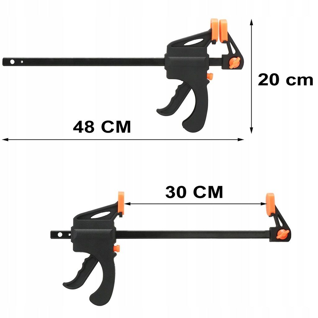 Ścisk zacisk stolarski uchwyt jednoręczny 300 mm