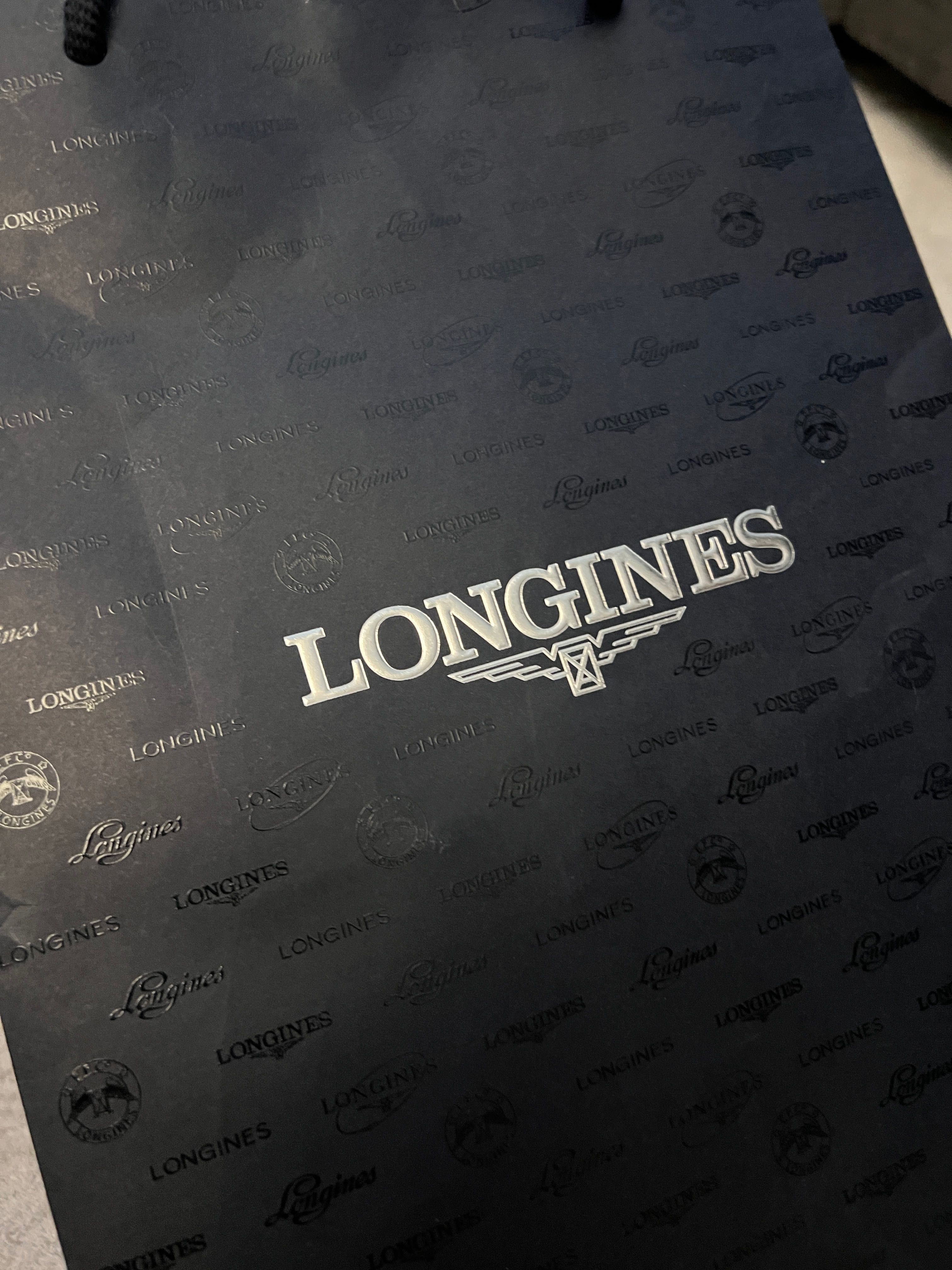 Longines torba papierowa po zegarku